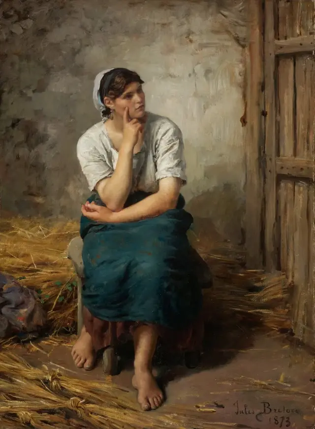 法国画家Jules Breton的美丽田园，在农村也要画女人的艺术坚持？