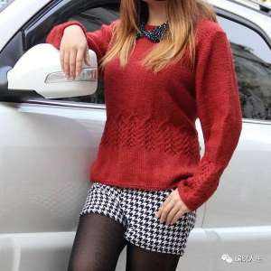 毛衣韩版美女(欧若拉公主：韩版绞花裙摆，小香风女士棒针套头毛衣)