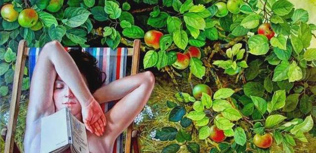 法国女画家弗朗辛笔下的人体,妩媚多情,风情万种
