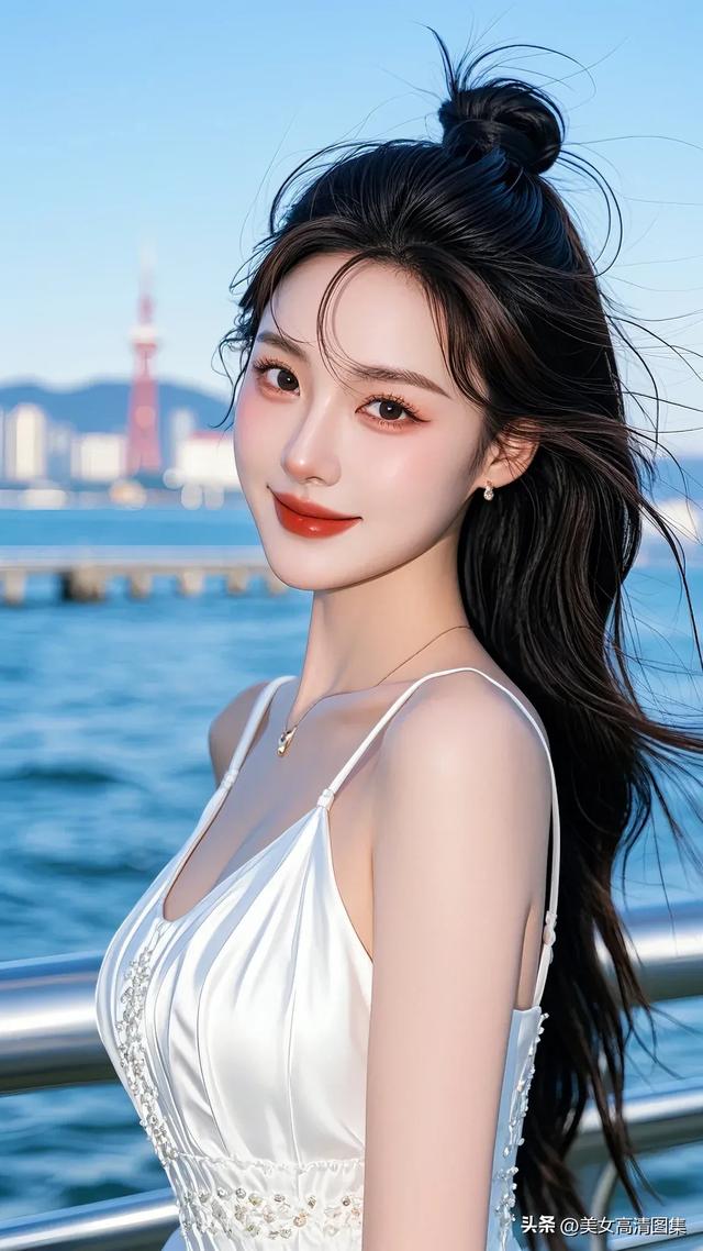 青岛栈桥:美女轻盈踏浪来,笑靥如花醉吾心