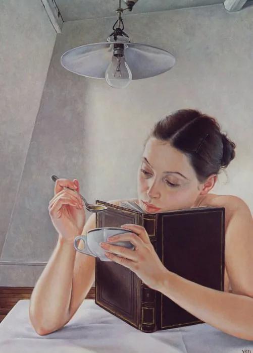 法国女画家弗朗辛笔下的人体,妩媚多情,风情万种