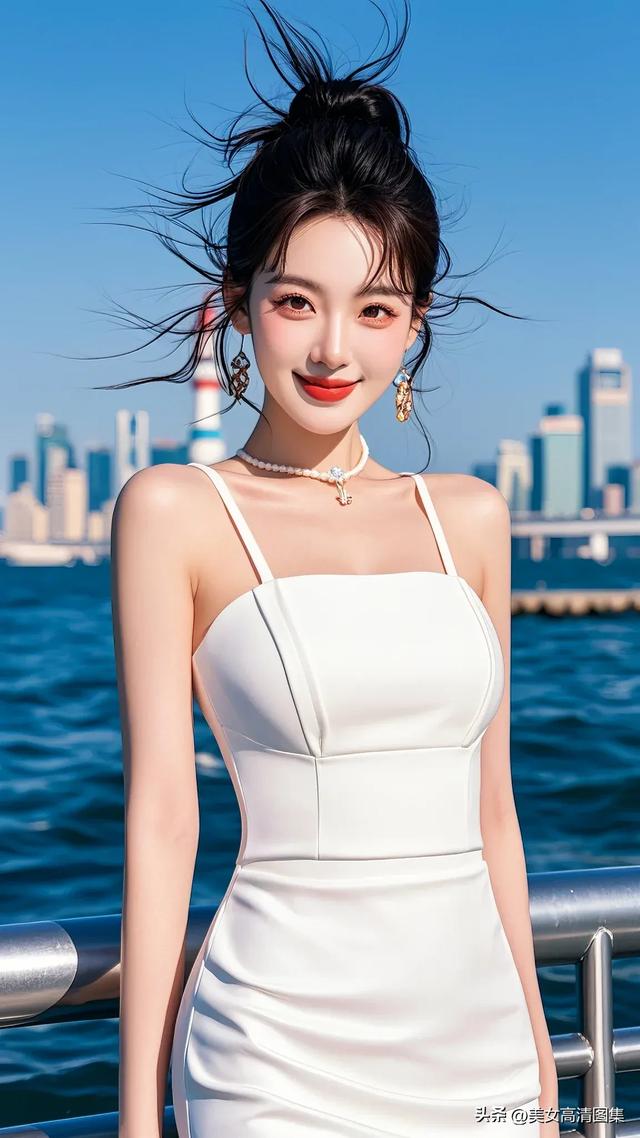 青岛栈桥:美女轻盈踏浪来,笑靥如花醉吾心