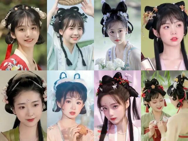 看够了雷同的双丫髻,明明编发、盘发和双马尾才是古装少女标配