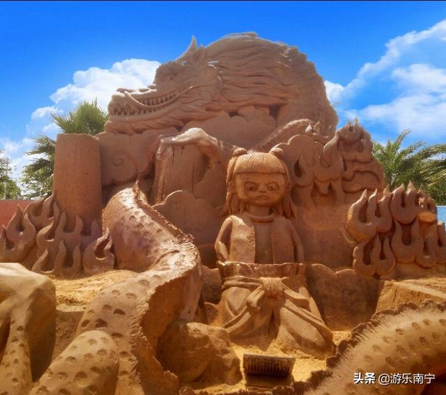 精美沙雕落定在南宁,侏罗纪世界,动漫电影,浪漫爱情,太震撼了
