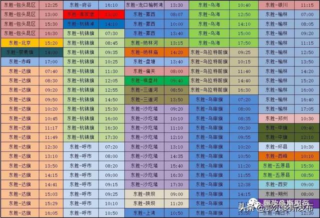 收藏丨鄂尔多斯客运总站最新发车时刻表来了!