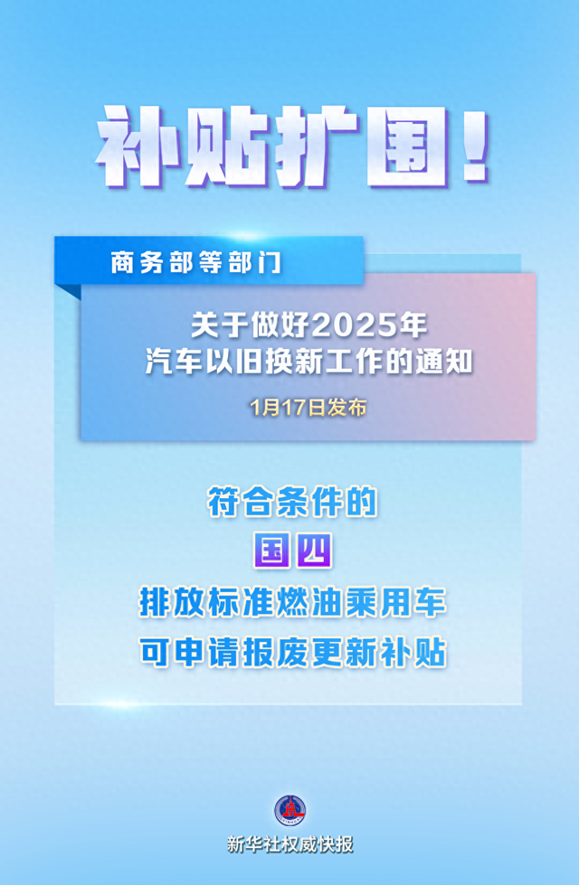 2025年汽车以旧换新政策来了！报废旧车并购买新车最高可补贴2万元