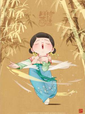 美女漫画还原(胖脸吉祥的少女插画，还原唐代仕女的风姿，不仅呆萌可爱还超美的)