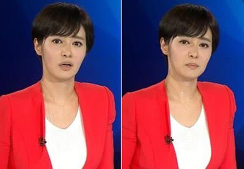 韩国电视直播现异常一幕:红衣女主持突然满头大汗