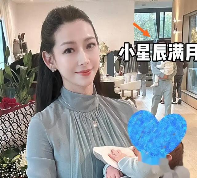主持人温雅晒三胎满月照，美国豪宅曝光，5岁女儿也在正脸好漂亮