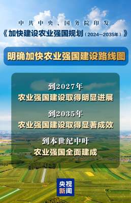 重磅规划发布！如何梯次推进农业强国建设 专家解读